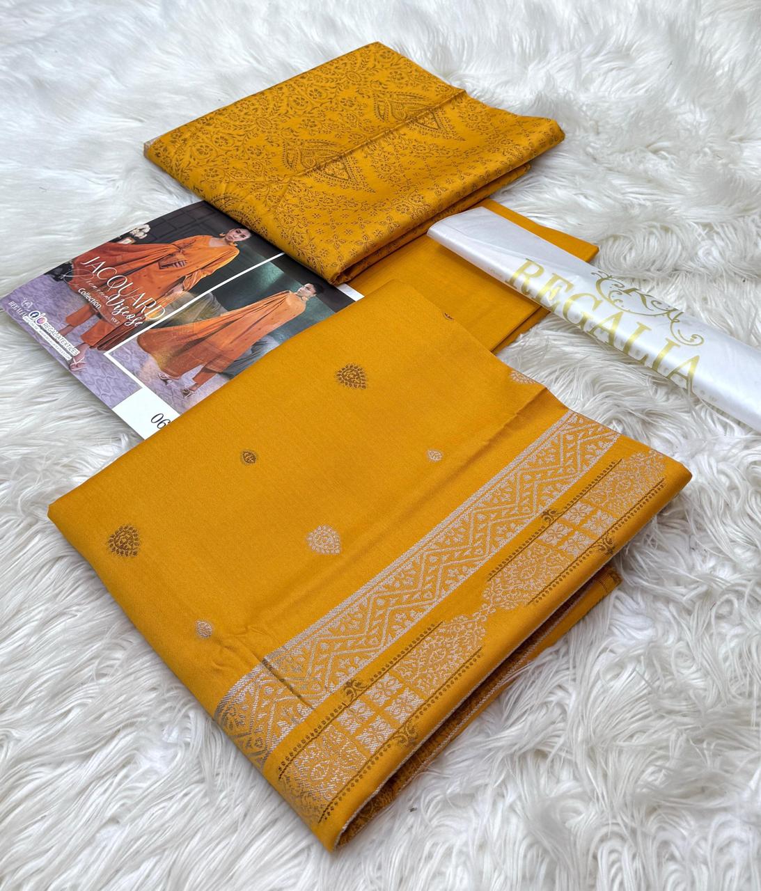 Regalia Jacquard Collection 2025 – Viscose Linen 3PC Suit