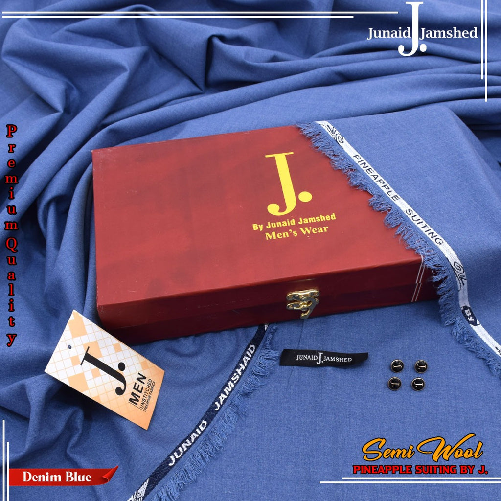 Pineapple by J. – 3D Light W8 Wool | Premium Winter Unstitched Fabric (4 Meter)