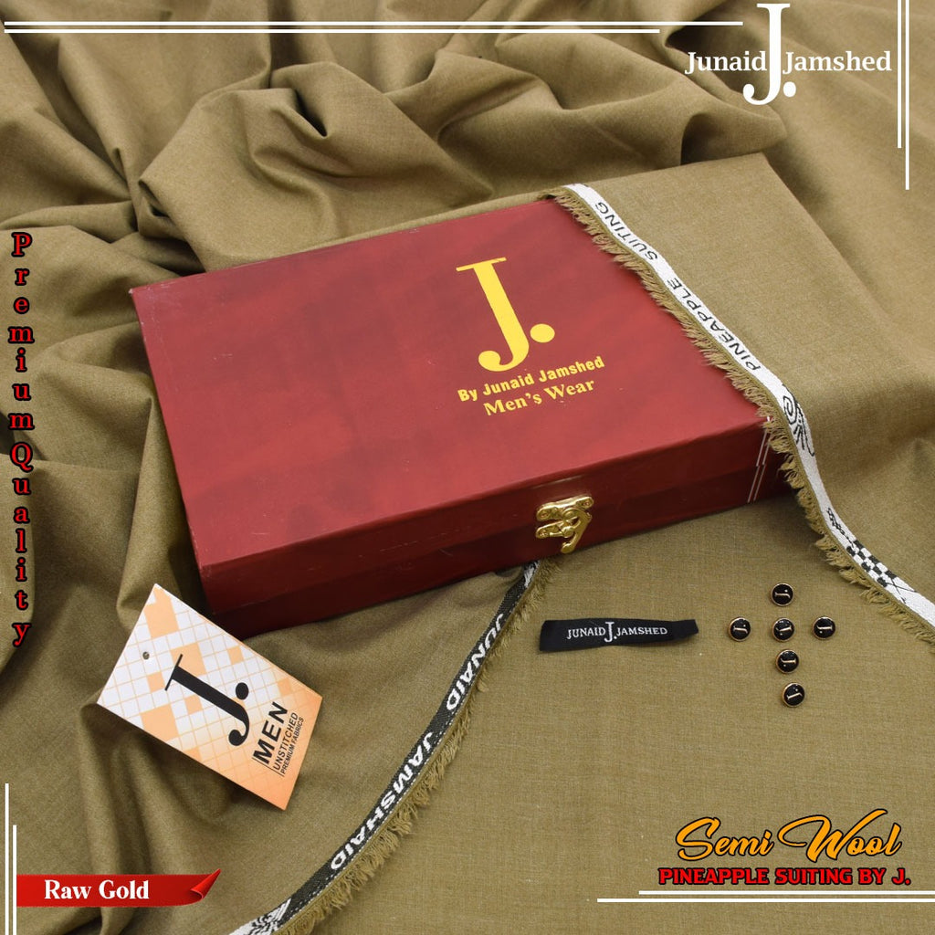 Pineapple by J. – 3D Light W8 Wool | Premium Winter Unstitched Fabric (4 Meter)