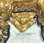 Premium Swiss Soft Khadder Printed 3PC Suit || 10 Colors