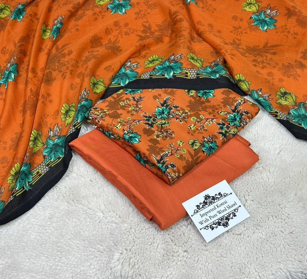 Kotrai Marina Winter 3PC Suit – Wool Shawl || 13 Colors