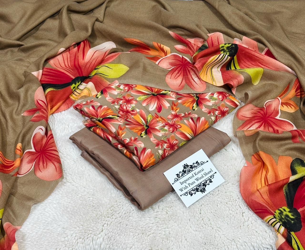 Kotrai Marina Winter 3PC Suit – Wool Shawl || 13 Colors