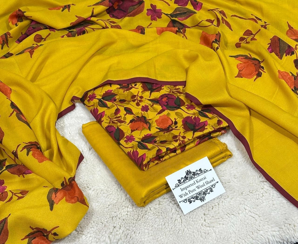 Kotrai Marina Winter 3PC Suit – Wool Shawl || 13 Colors