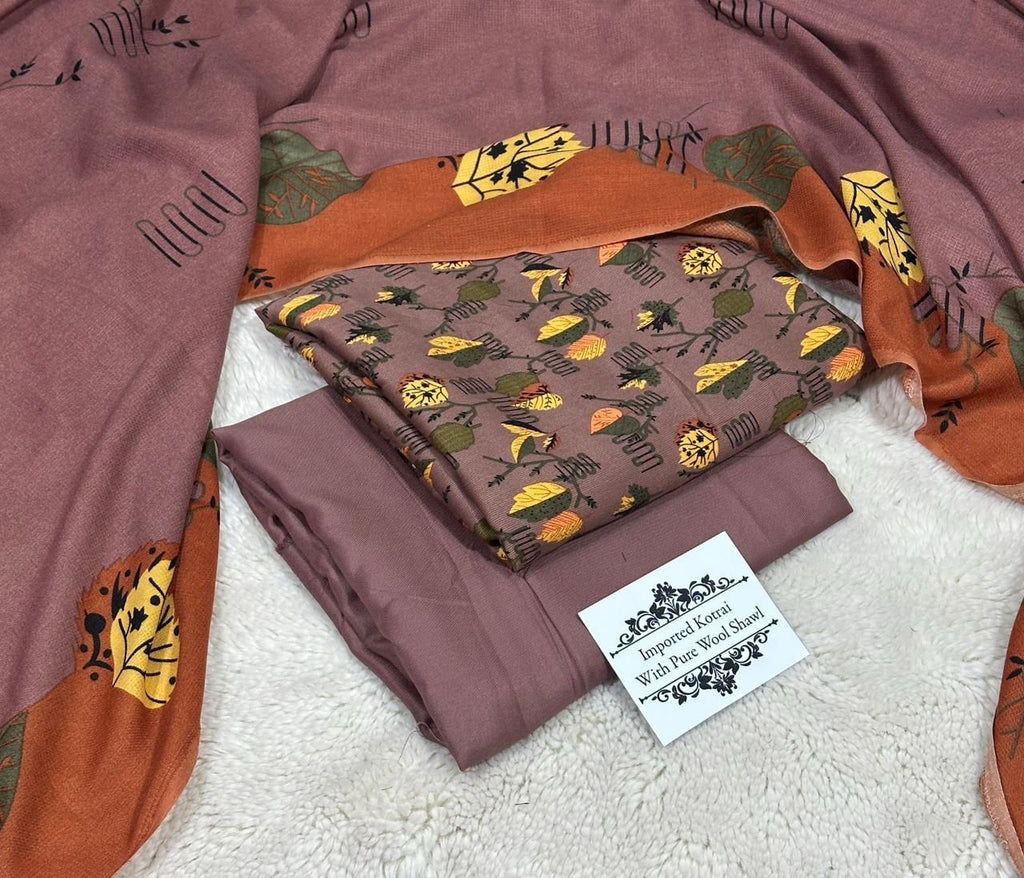 Kotrai Marina Winter 3PC Suit – Wool Shawl || 13 Colors