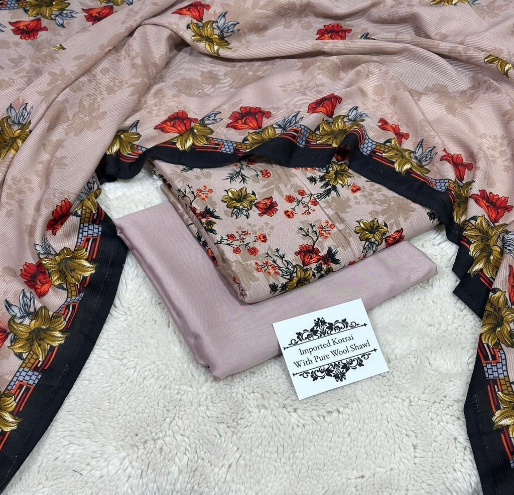 Kotrai Marina Winter 3PC Suit – Wool Shawl || 13 Colors