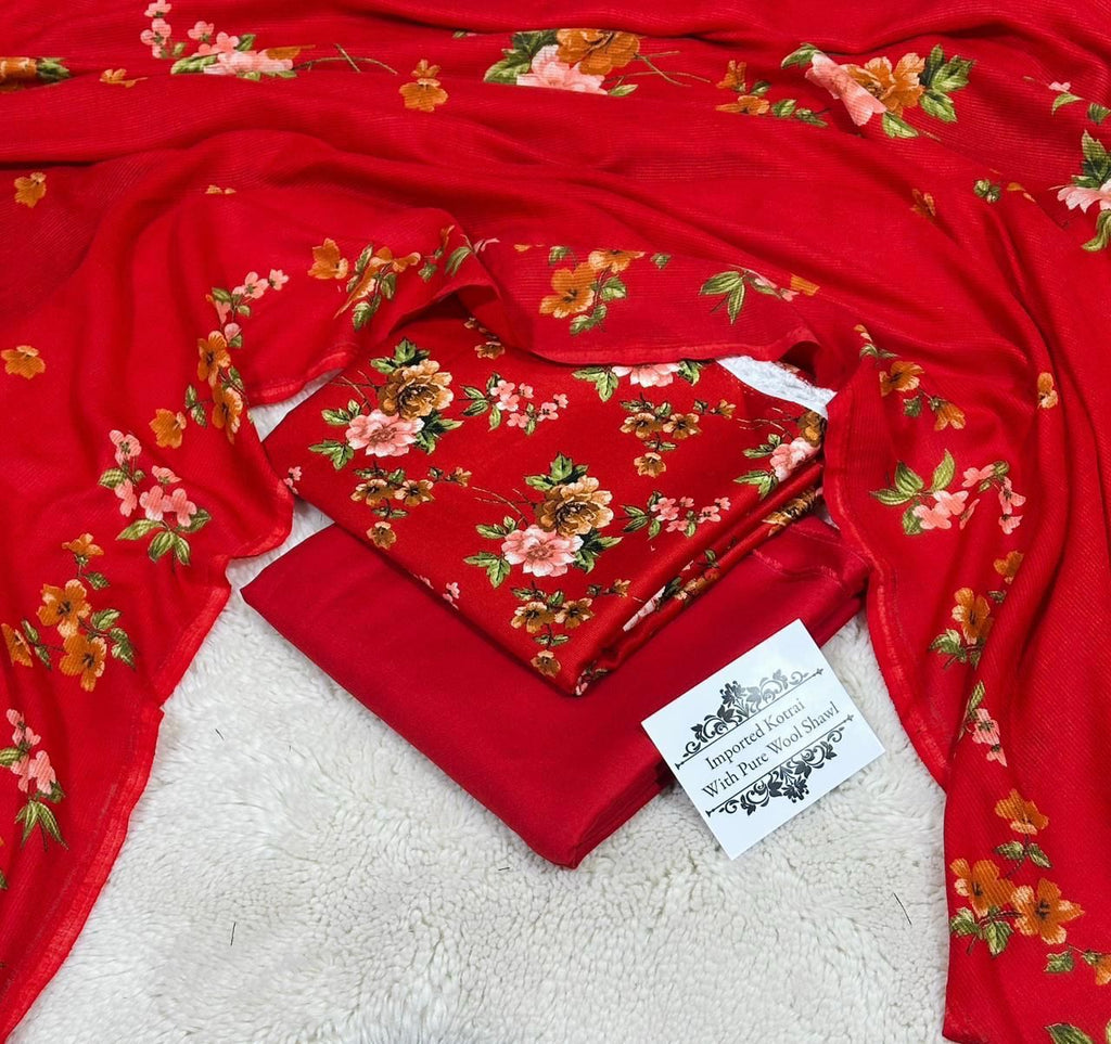 Kotrai Marina Winter 3PC Suit – Wool Shawl || 13 Colors