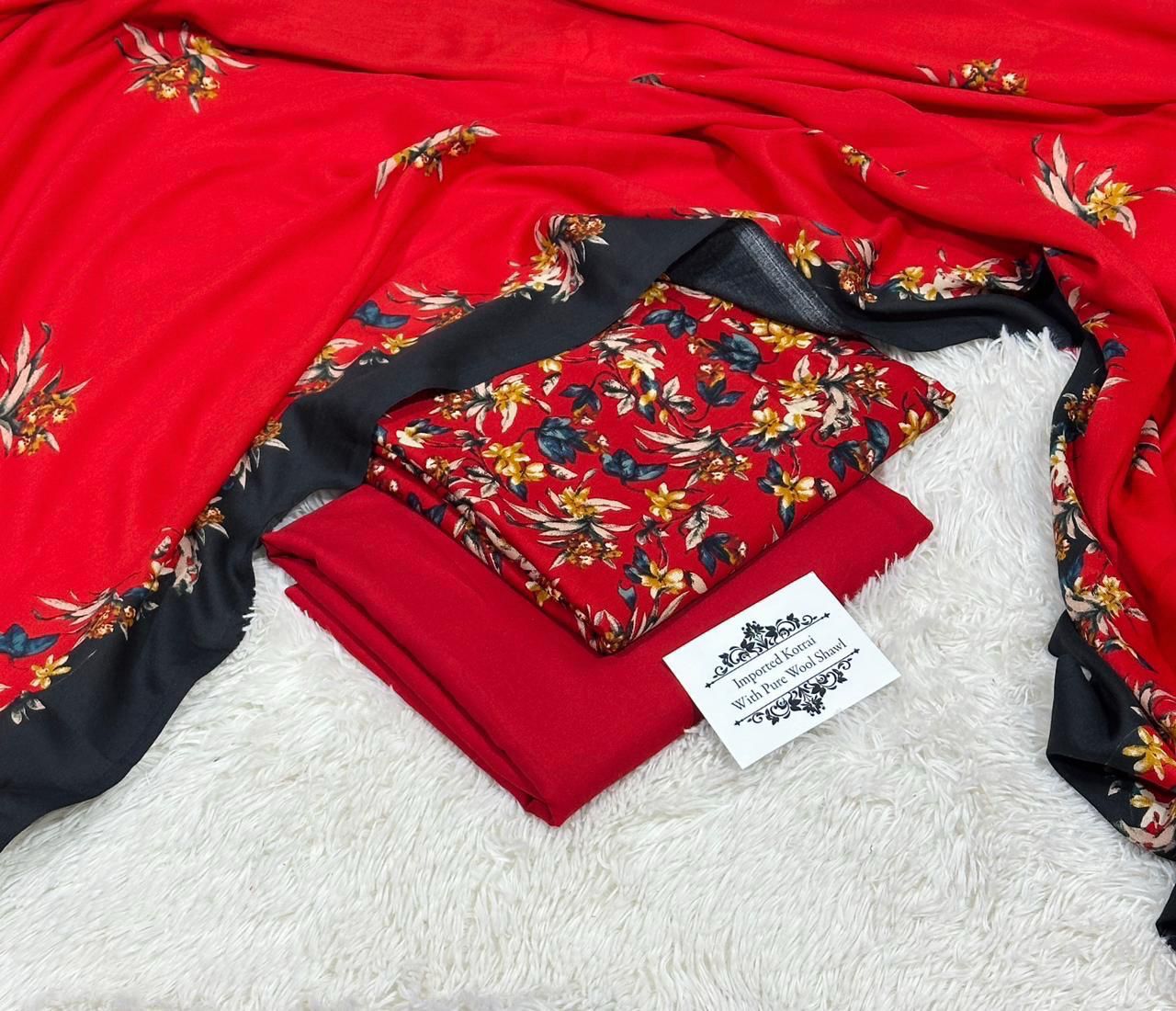 Kotrai Marina Winter 3PC Suit – Wool Shawl || 13 Colors