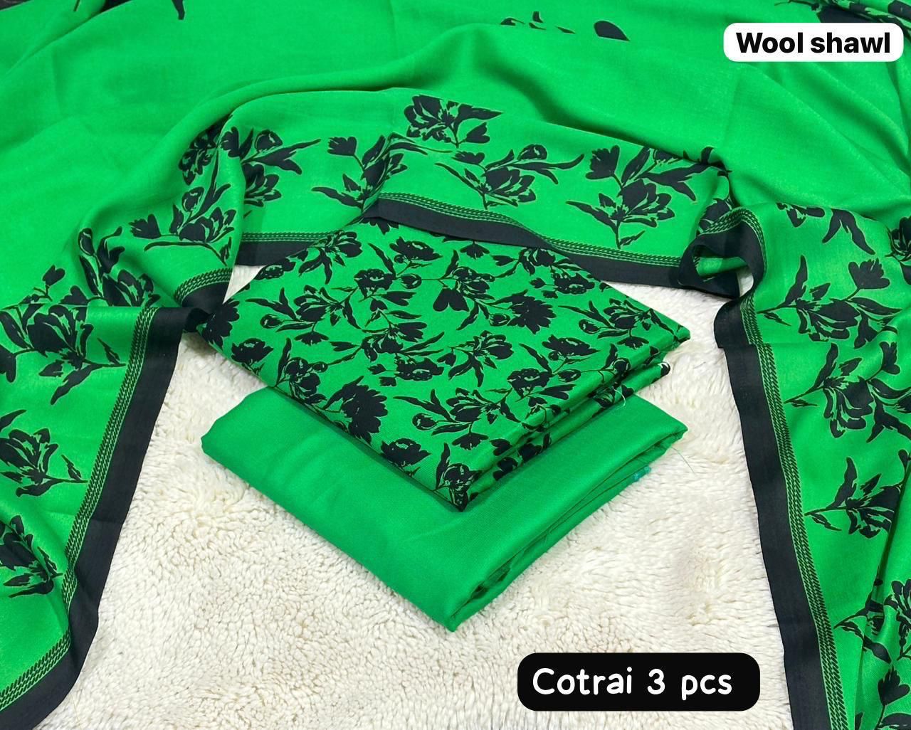 Winter Marina Kotrai 3PC Printed Suit || 10 Colors