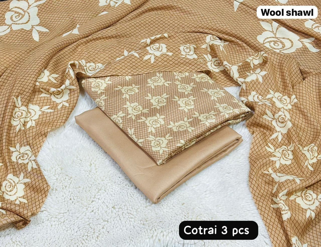 Winter Marina Kotrai 3PC Printed Suit || 10 Colors