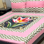 Premium Cotton Digital Gold 3PC Bedsheet