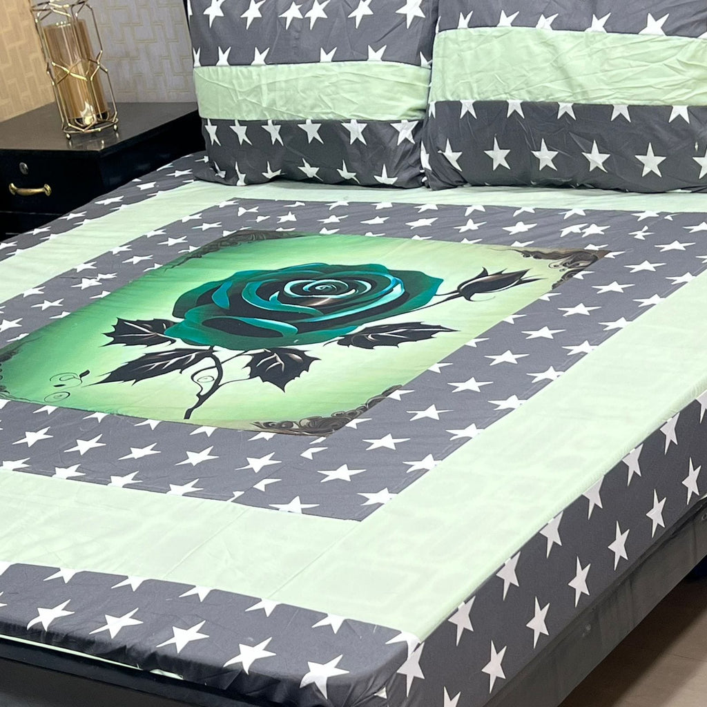 Premium Cotton Digital Gold 3PC Bedsheet