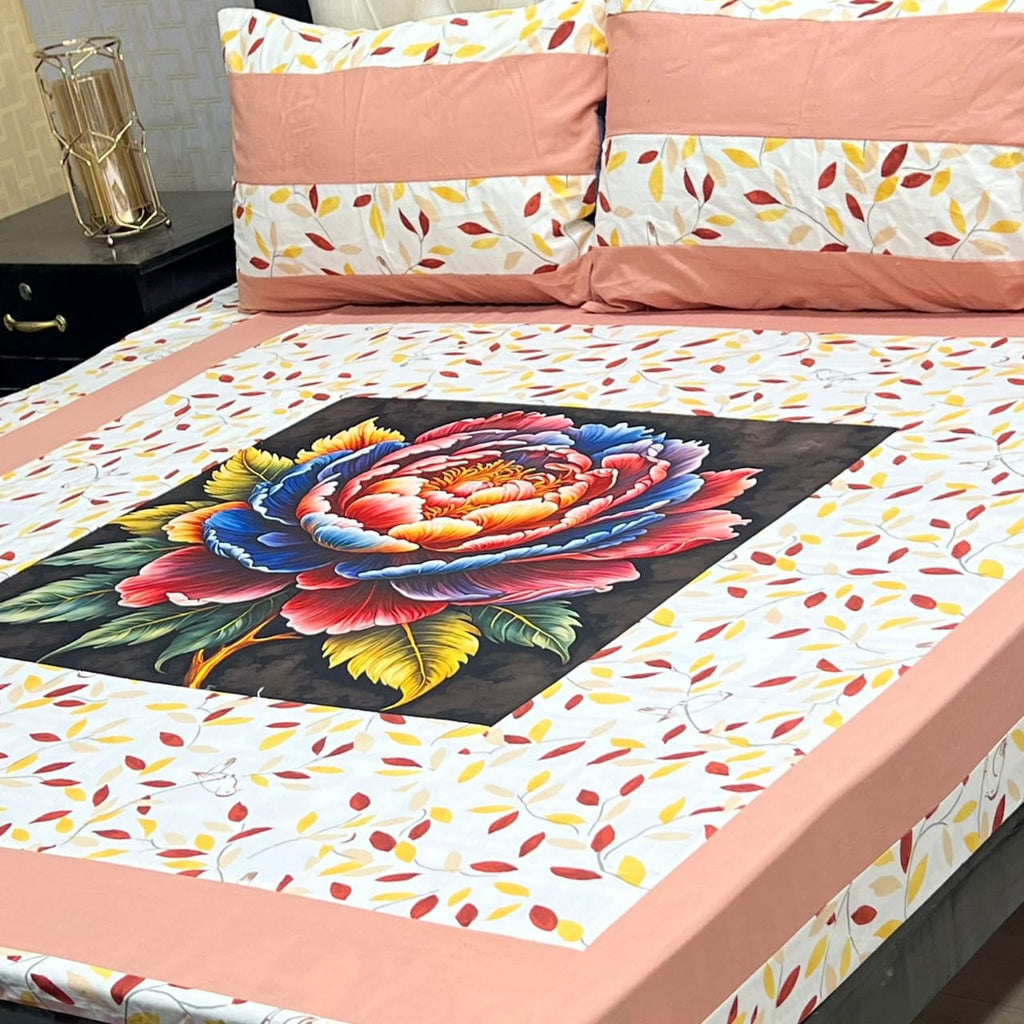 Premium Cotton Digital Gold 3PC Bedsheet