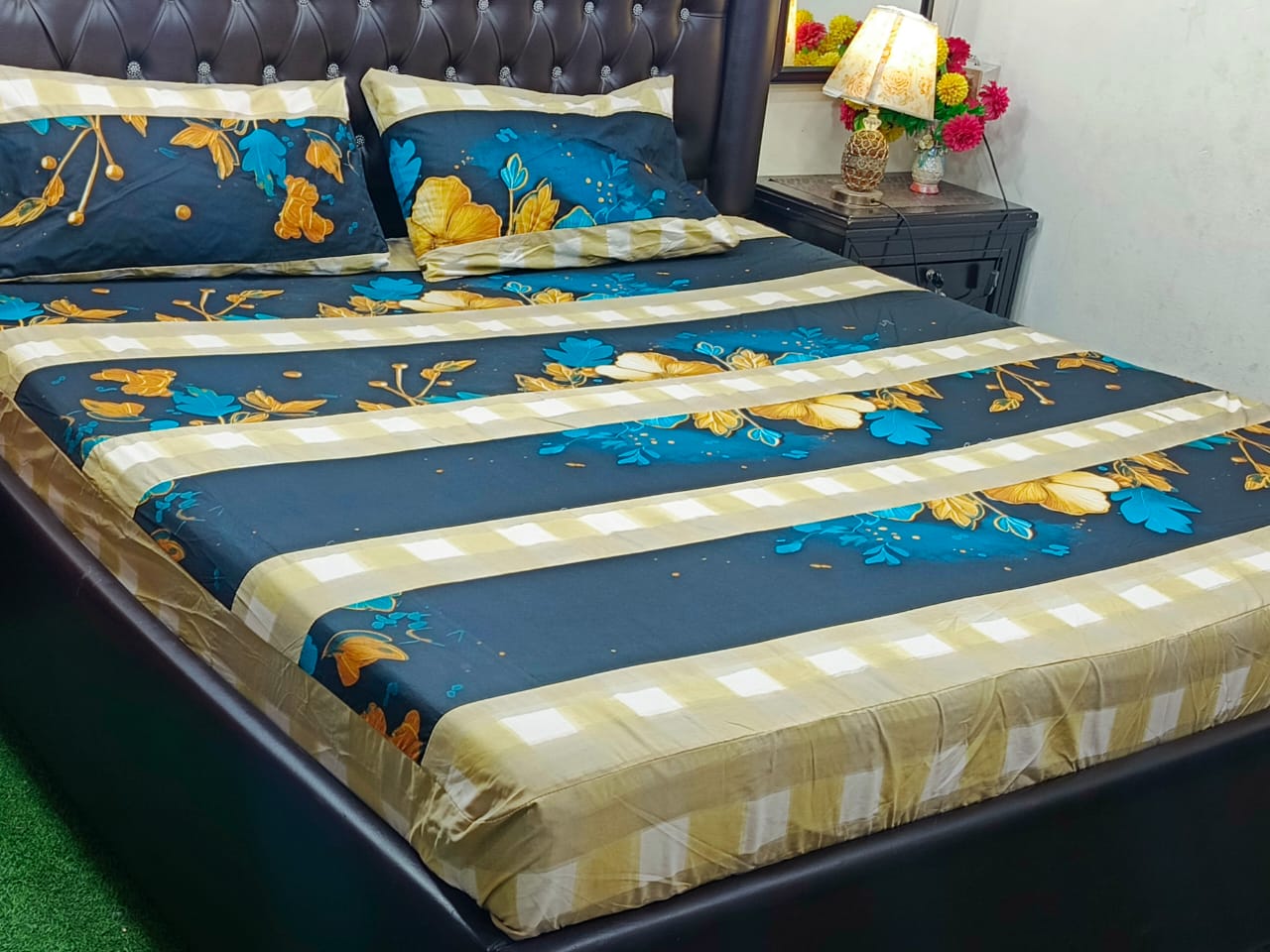 Pure Cotton 3PC Bed Sheet Set – King Size || 15 Colors