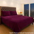 Soft Velvet Fleece Bedsheet – Winter Collection 2025