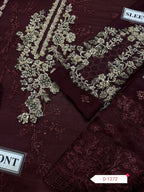 Azure Designer 3-Piece Unstitched Suit – Heavy Embroidery & Dupatta Work