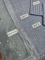 Baroque Semi Pure Chiffon – Luxury Embroidered Sequence 3-Piece Suit