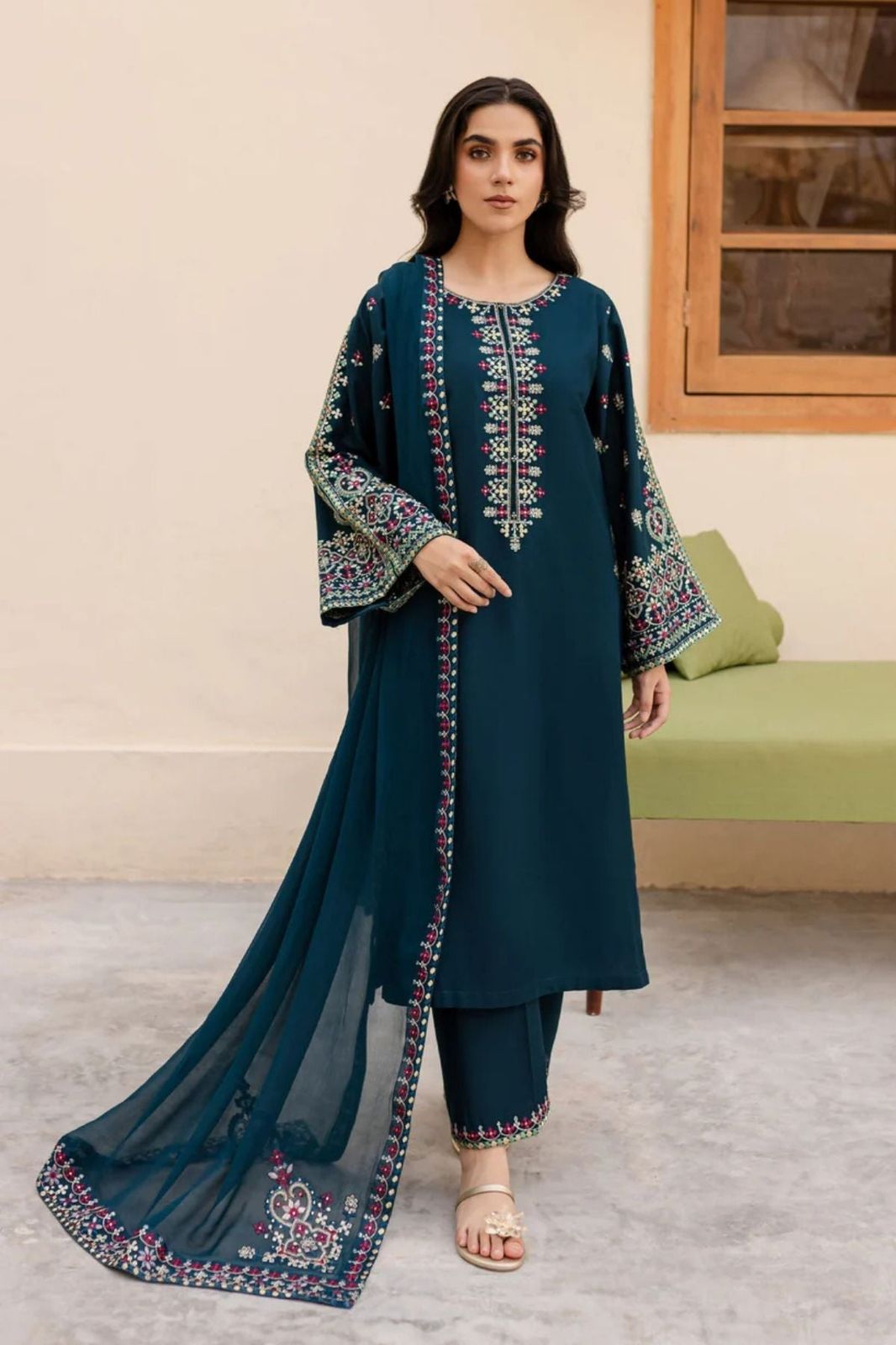 Cross Stitch -Exuclsive Airjet Dhanak Embroidered 3PC Winter Collection