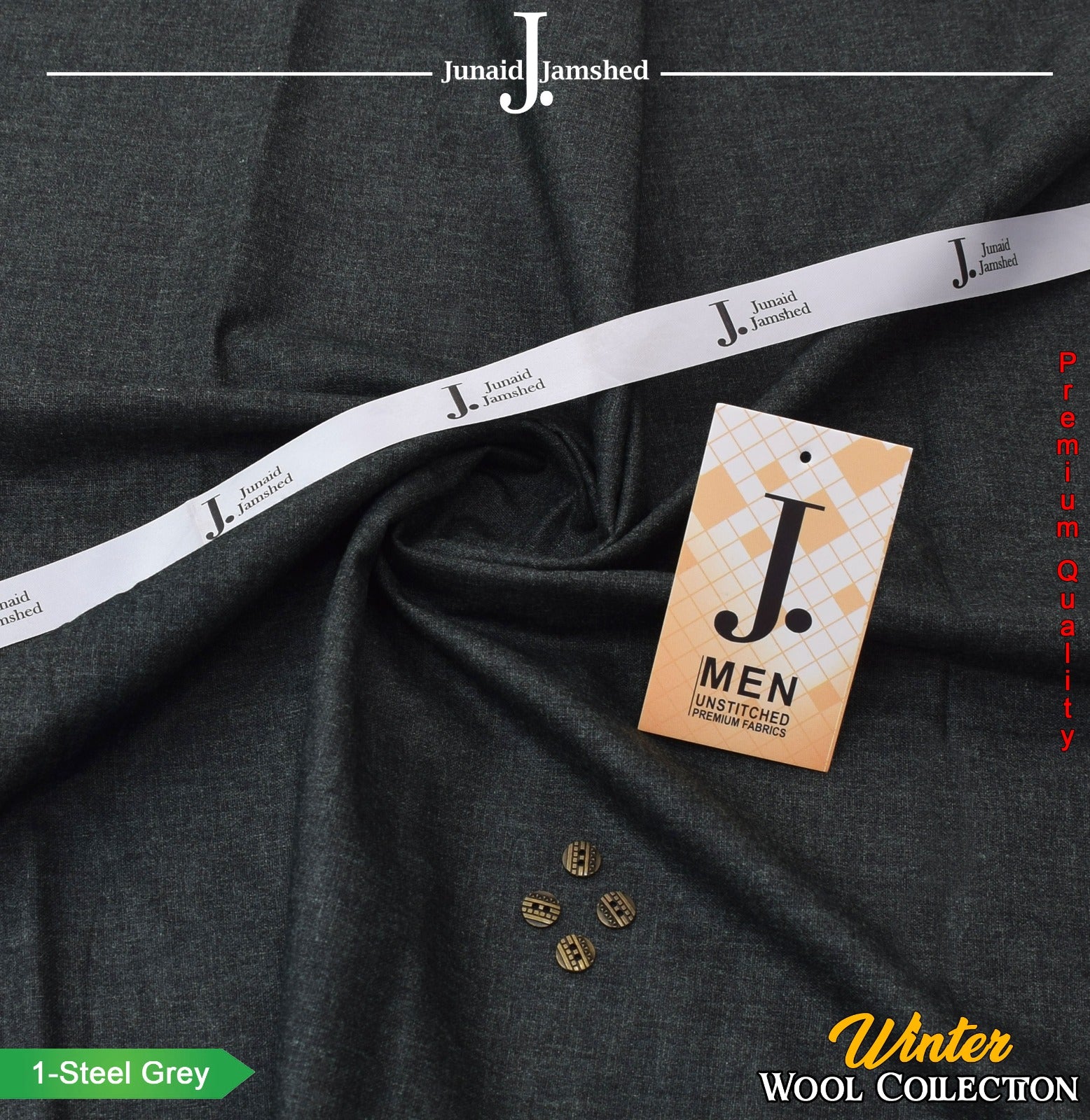 Winter Collection – Wool Fabric by J. | Junaid Jamshed || 12 Colors