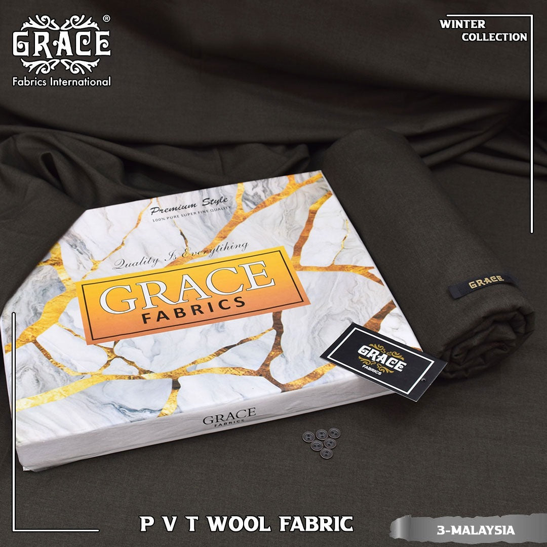 PVT Wool Fabric by Grace Unstitched Suit || 7 Colors