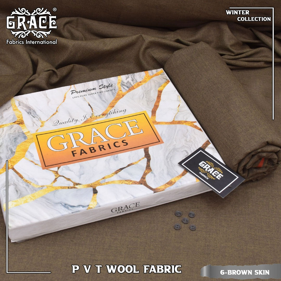 PVT Wool Fabric by Grace Unstitched Suit || 7 Colors