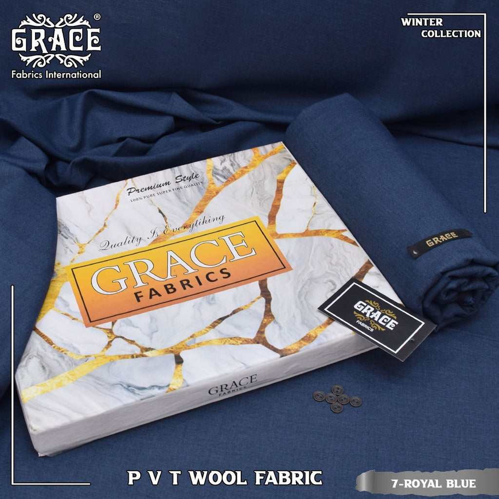 PVT Wool Fabric by Grace Unstitched Suit || 7 Colors