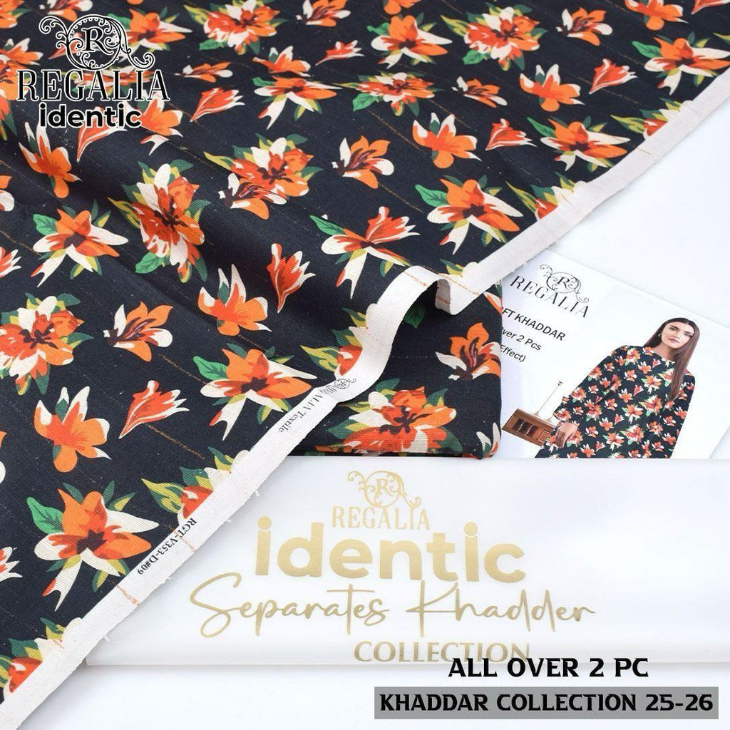 REGALIA TEXTILE — Identic Zari Khaddar 2-Piece Winter Collection