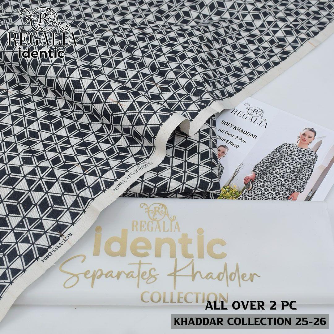 REGALIA TEXTILE — Identic Zari Khaddar 2-Piece Winter Collection