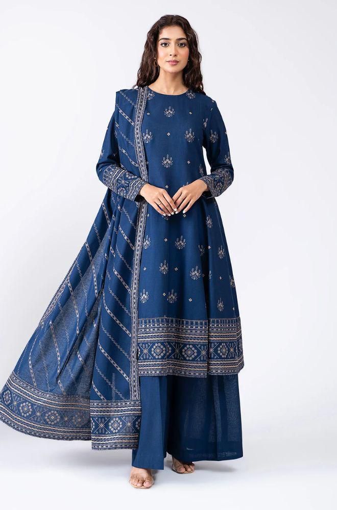 Batik Dhank Signature — Full Heavy Embroidered 3-Piece Set