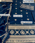 Batik Dhank Signature — Full Heavy Embroidered 3-Piece Set