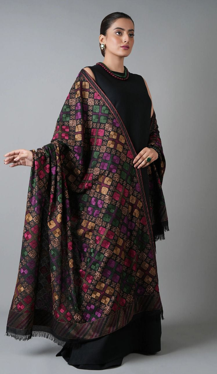 BAREEZE LUXURY DHANAK — Full Heavy Embroidered Shawl Edition