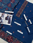 BAREEZE SIGNATURE DHANAK — Full Heavy Embroidered Shawl Set