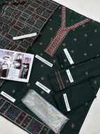 BAREEZE PREMIUM DHANAK – Full Heavy Embroidered Winter Set