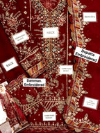 Maria B New Arrival 2025 | Chiffon Heavy Embellished 3PC Unstitched Suit