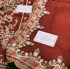 Maria B New Arrival 2025 | Chiffon Heavy Embellished 3PC Unstitched Suit