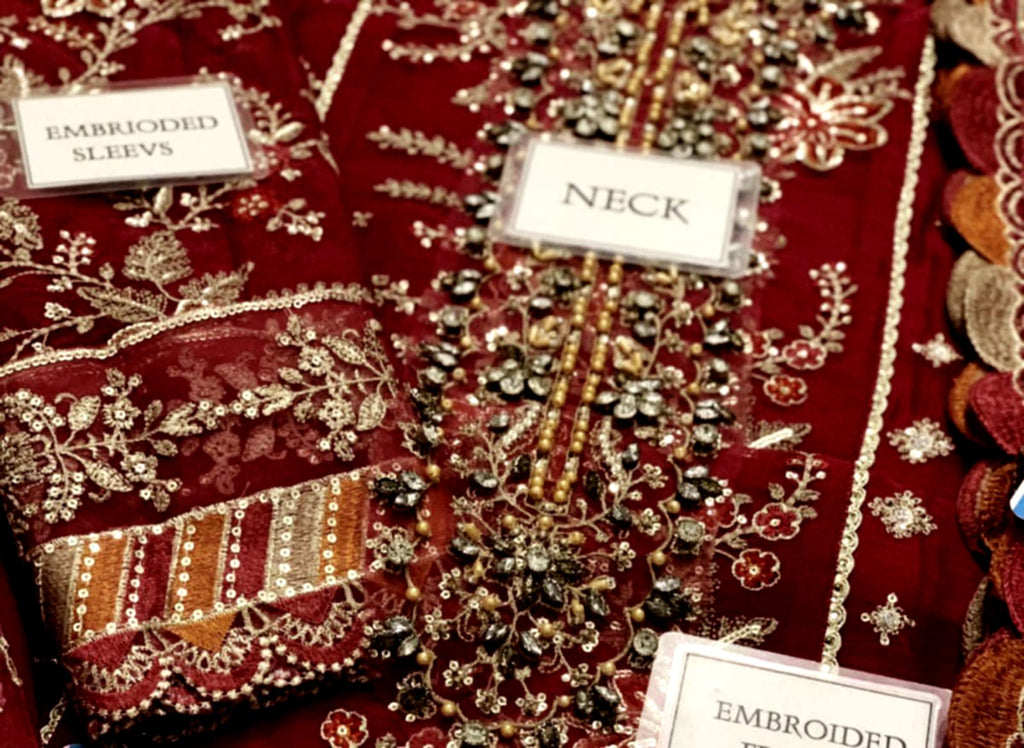 Maria B New Arrival 2025 | Chiffon Heavy Embellished 3PC Unstitched Suit