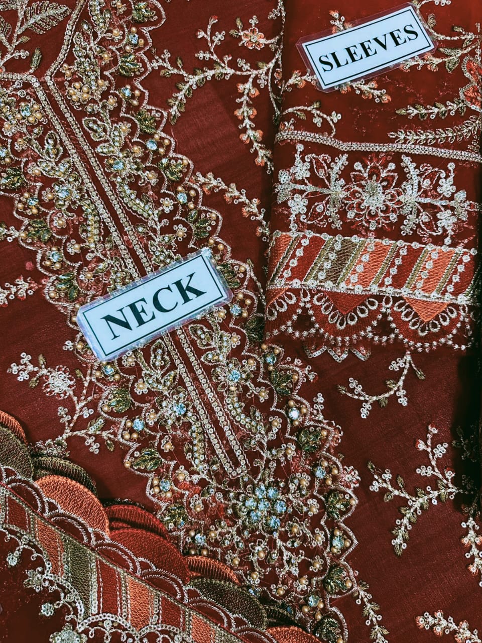 Maria B New Arrival 2025 | Chiffon Heavy Embellished 3PC Unstitched Suit