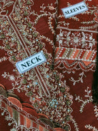 Maria B New Arrival 2025 | Chiffon Heavy Embellished 3PC Unstitched Suit