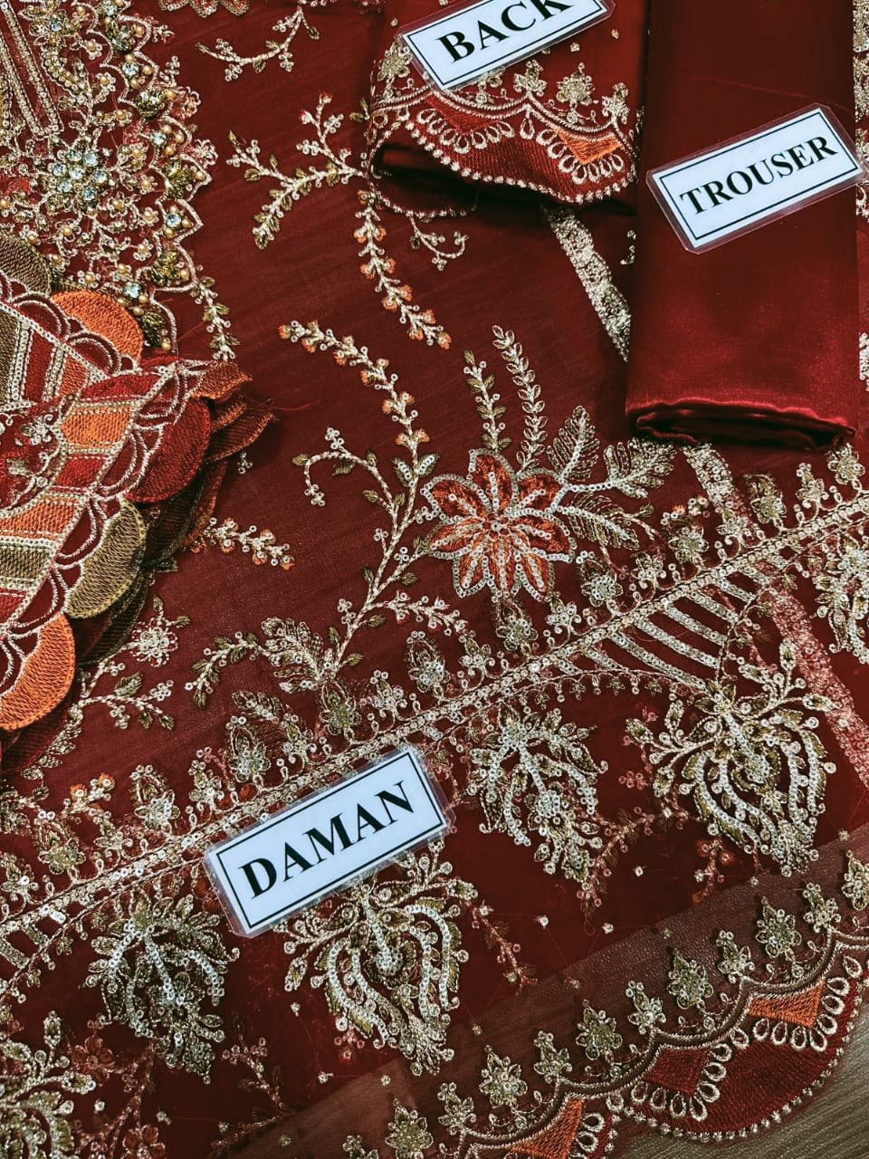 Maria B New Arrival 2025 | Chiffon Heavy Embellished 3PC Unstitched Suit