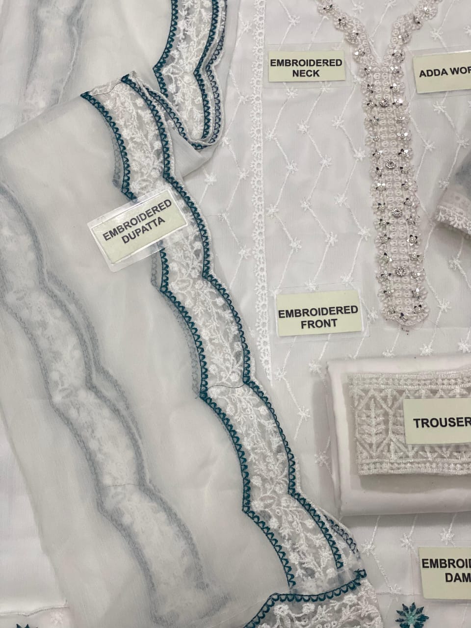 Azure Signature Chiffon 3PC – Premium Embroidery