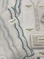 Azure Signature Chiffon 3PC – Premium Embroidery