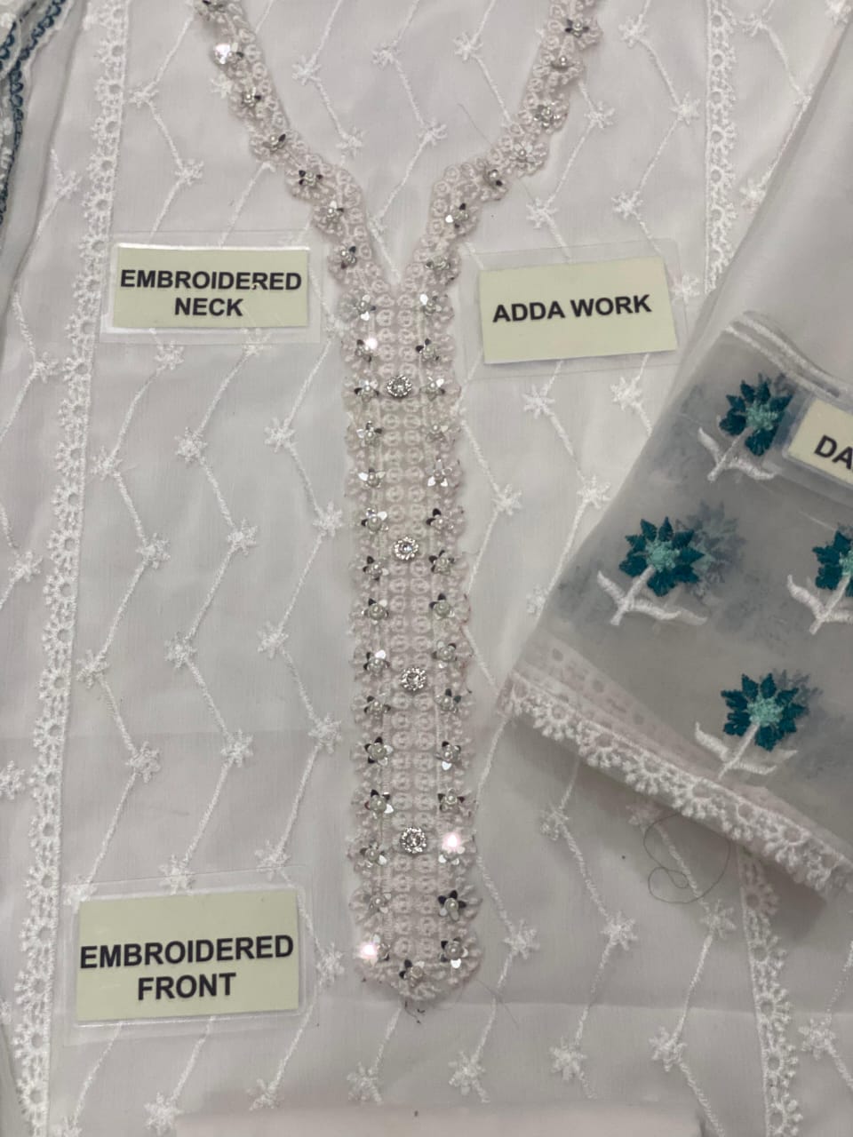 Azure Signature Chiffon 3PC – Premium Embroidery