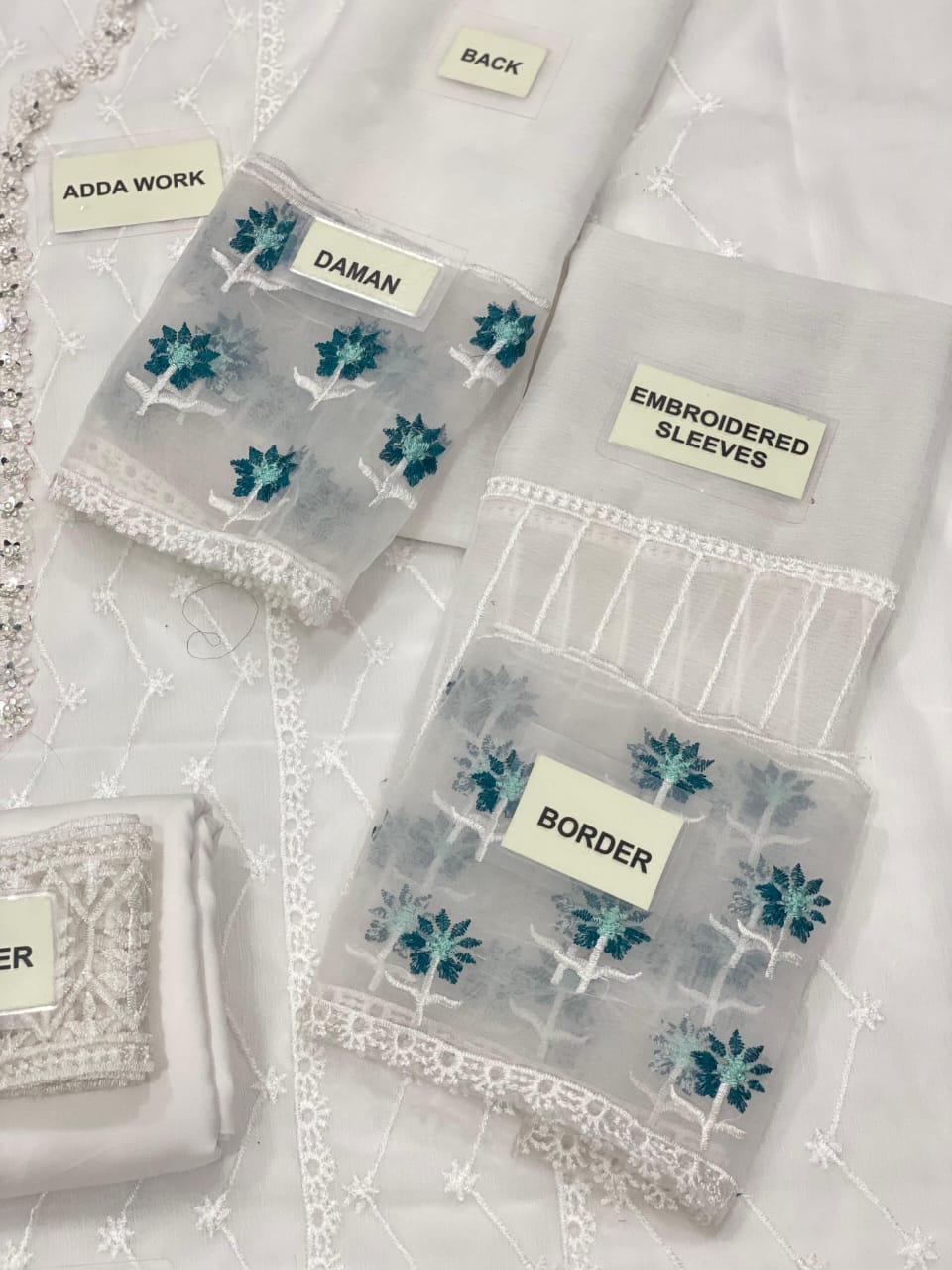 Azure Signature Chiffon 3PC – Premium Embroidery