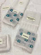 Azure Signature Chiffon 3PC – Premium Embroidery