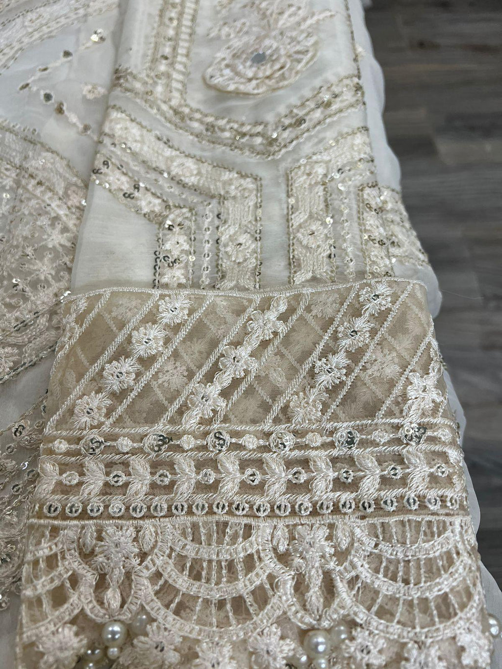 Maria B Replica – Heavy Embroidered Chiffon Suit with Dupatta & Daman Work