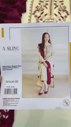 A Sling Airjet Dhanak 3PC Embroidered Winter Suit with Pashmina