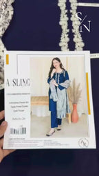 A Sling Winter Dhanak 3PC Suit with Embroidered Detailing & Pashmina Shawl