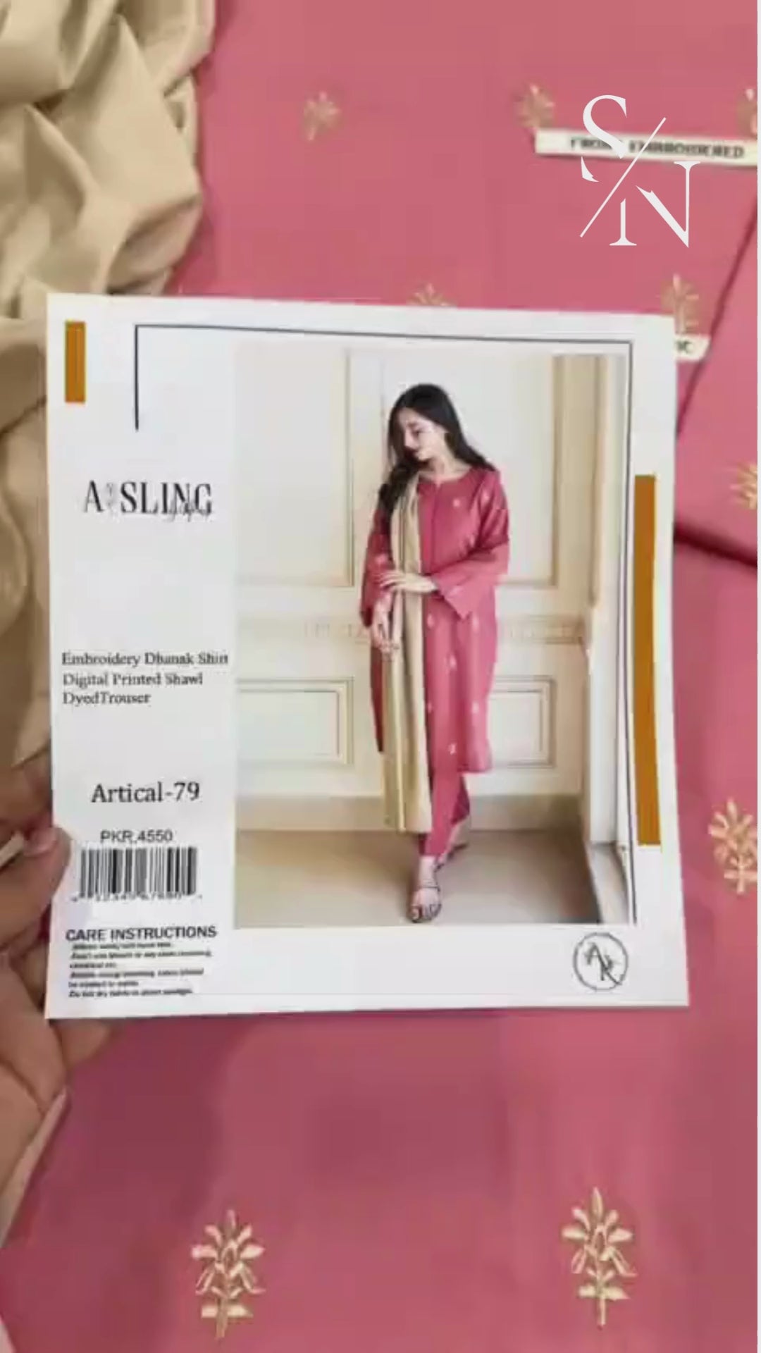 URGE Elegant Dhanak 3PC Unstitched Fabric with Pashmina Shawl