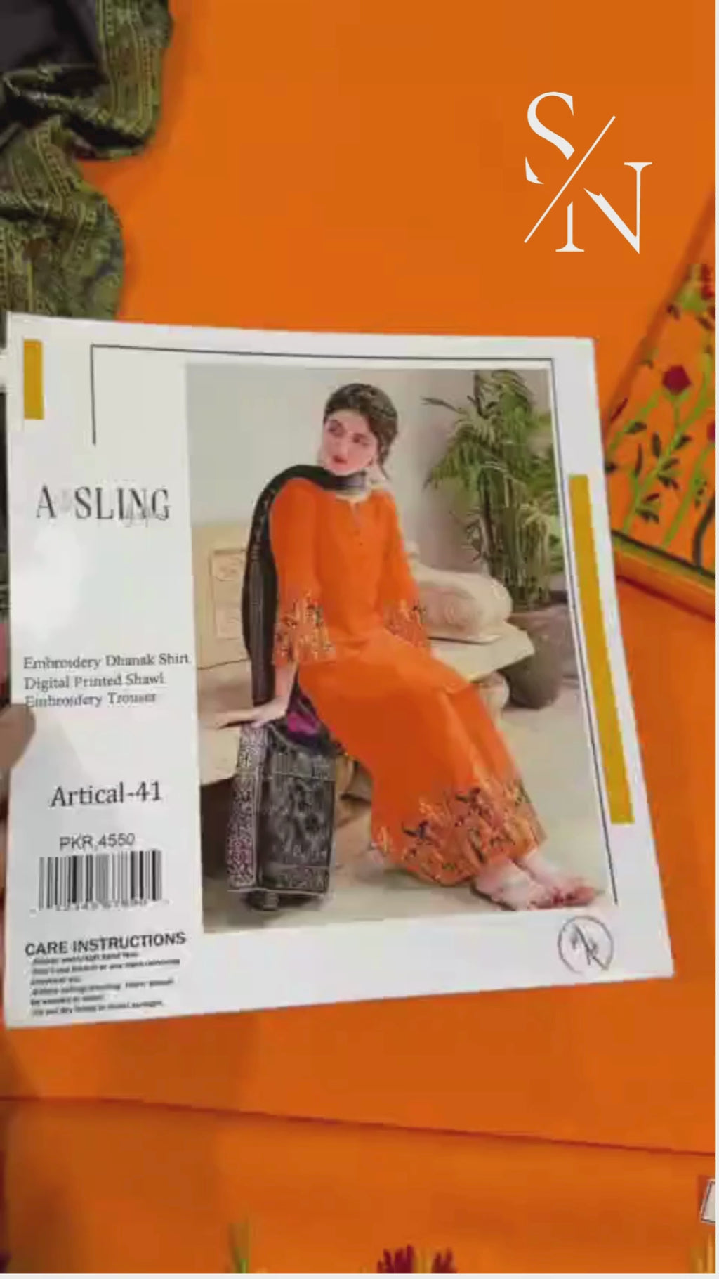 URGE Winter Charm Dhanak 3PC Unstitched Fabric with Pashmina