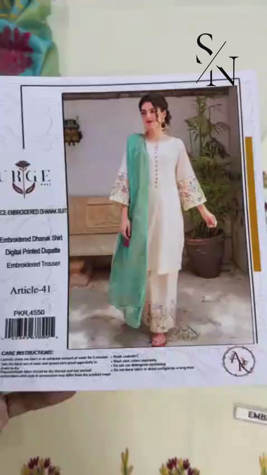 URGE Premium Dhanak 3PC Unstitched Fabric Set with Pashmina