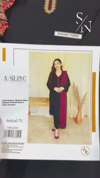 URGE Premium Dhanak 3PC Winter Suit with Embroidered Details & Pashmina